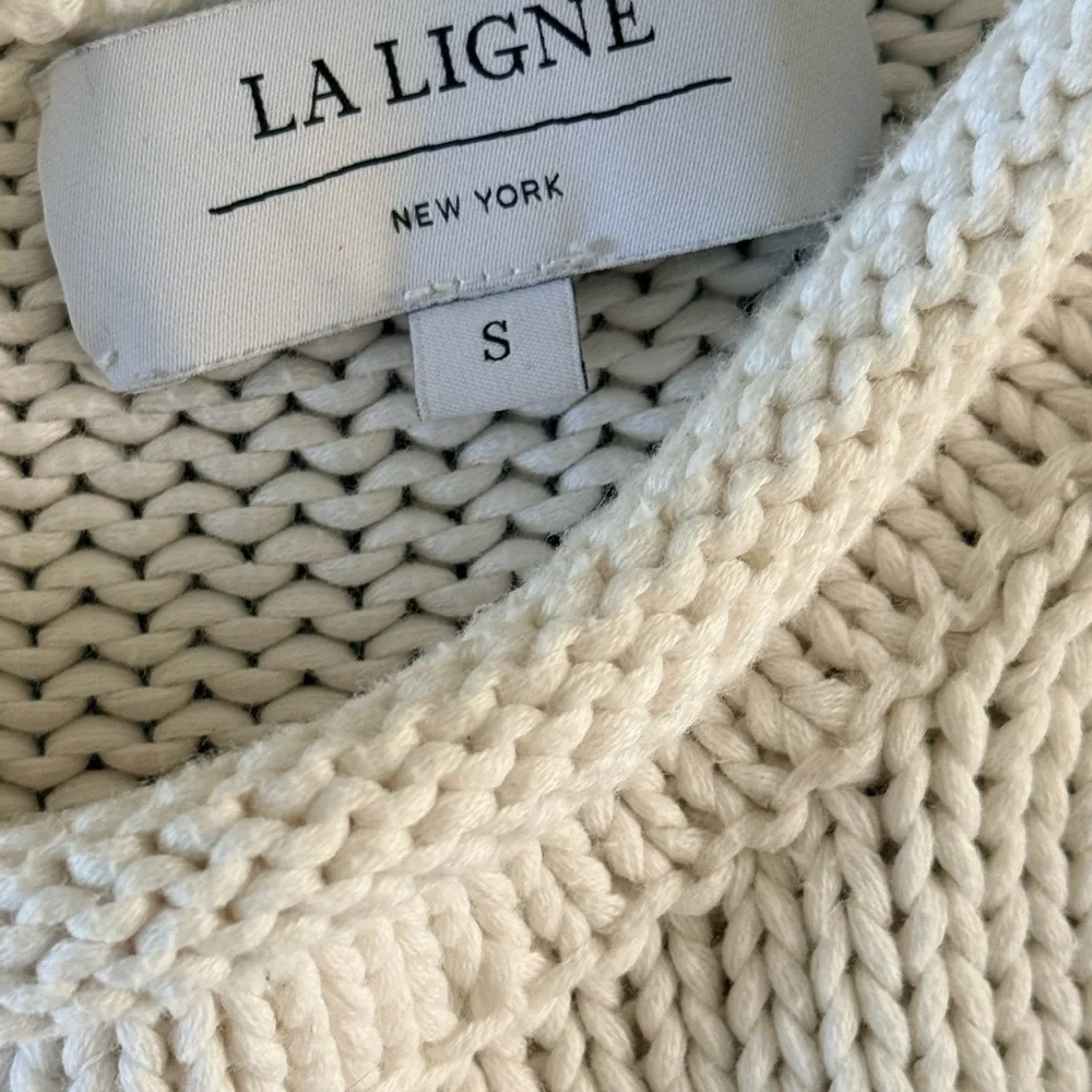 La Ligne Striped Knit Sweater - White and blue - Picture 2 of 2